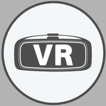 Virtual reality glasses flat icon イラスト素材
