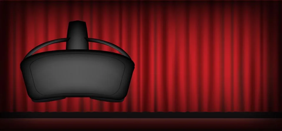 Virtual reality glasses headset Stock Illustration