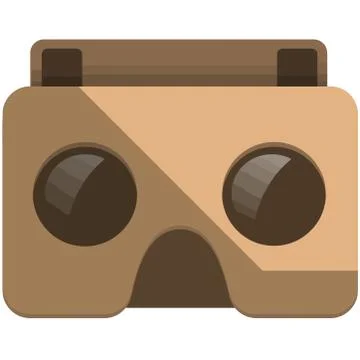 Virtual reality glasses helmet technology cardboard illustration Illustrazione stock