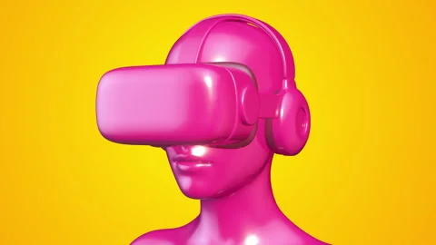 Virtual reality glasses on human head. Stock Footage 258662034