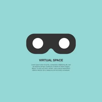 Virtual reality glasses icon Stock Illustration