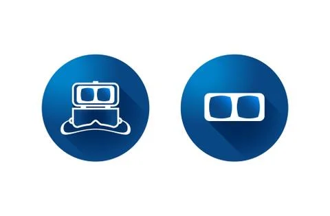 Virtual reality glasses icon Stock Illustration