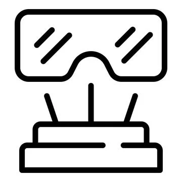 Virtual reality glasses icon outline vector. Futuristic gadget Stock Illustration