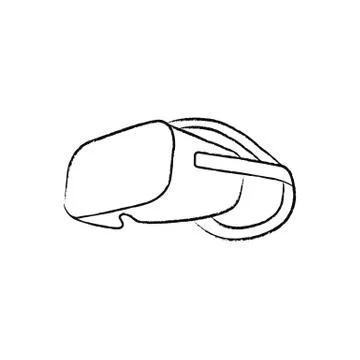 Virtual reality glasses icon simple vector Stock Illustration