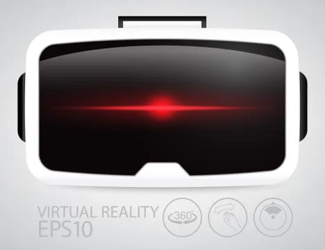 Virtual reality glasses. イラスト素材