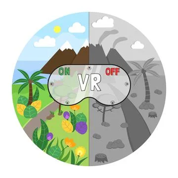 Virtual reality glasses Stock Illustration