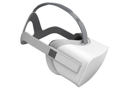 Virtual reality glasses isolated on white with cliping path. 3d rendering Stock Illustration
