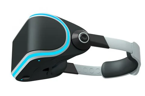 Virtual reality glasses isolated on white background. 3d rendering Stock Illustration