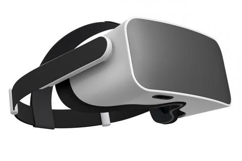 Virtual reality glasses isolated on white background. 3d rendering Stock Illustration