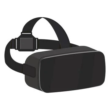 Virtual reality glasses isolated on a white background, color vector illustra Stock Illustration