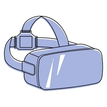 Virtual reality glasses isolated on a white background, color vector Stock Illustration