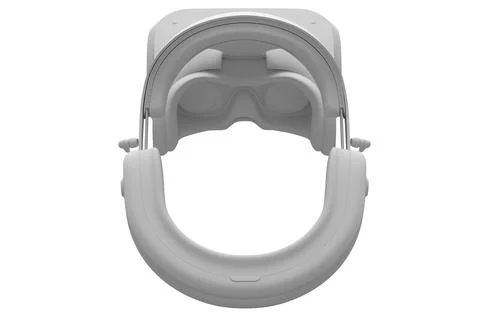 Virtual reality glasses isolated on white monochrome background. 3d render Illustrazione stock