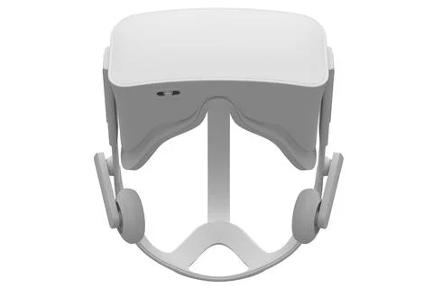 Virtual reality glasses isolated on white monochrome background. 3d render 스톡 일러스트
