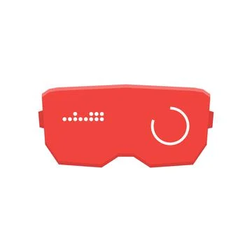 Virtual reality glasses or Vector optical head-mounted display front view Stock Illustration