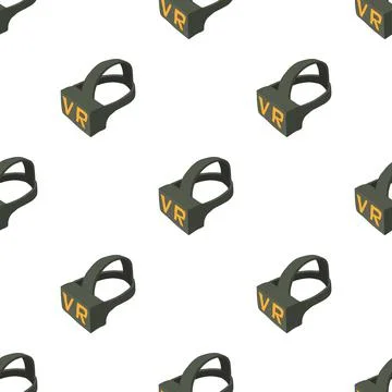 Virtual reality glasses pattern seamless vector イラスト素材