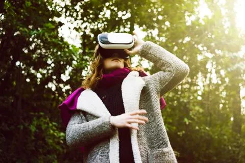 Virtual reality glasses Stock Photos