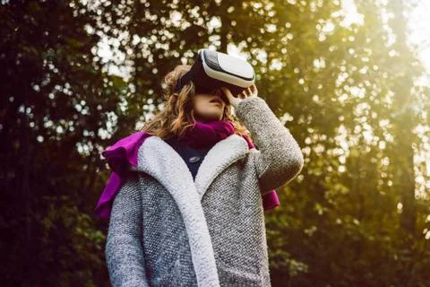 Virtual reality glasses Stock Photos