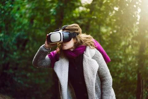 Virtual reality glasses Stock Photos