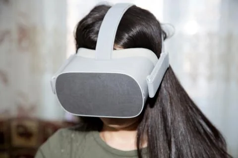 Virtual reality glasses technology and innovation games Stock Photos