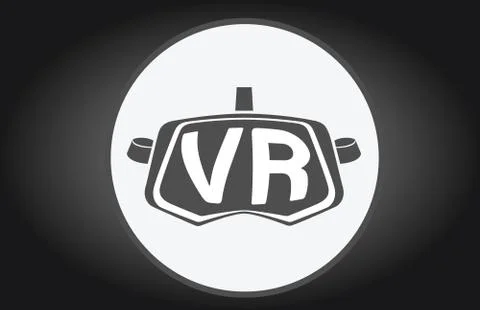 Virtual reality glasses vector flat icon Stock Illustration