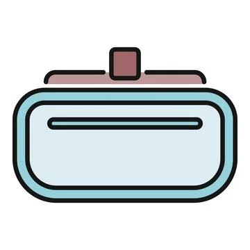 Virtual reality goggles headset icon for digital world 库存插图