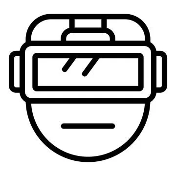 Virtual reality goggles icon outline vector. Augmented simulator Stock Illustration