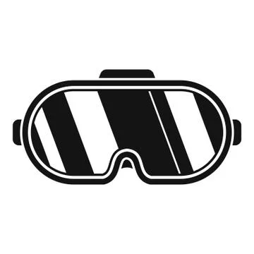 Virtual reality goggles icon, simple style Stock Illustration