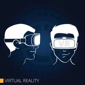 Virtual reality goggles Stock Illustration