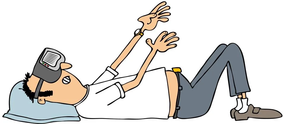 Virtual reality goggles Stock Illustration