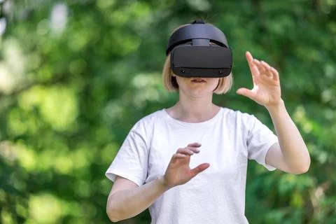 Virtual reality goggles Stock Photos