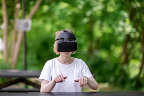 Virtual reality goggles Stock Photos