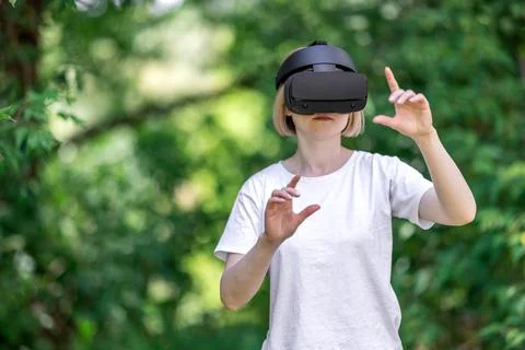 Virtual reality goggles Stock Photos
