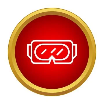 Virtual reality goggles providing immersive digital experience icon Stock Illustration
