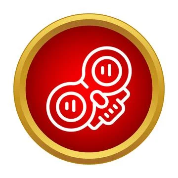Virtual reality goggles technology icon Stock Illustration