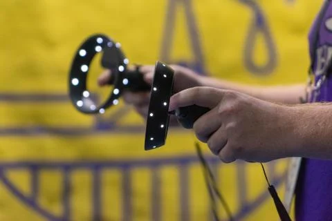 Virtual Reality hand controllers Stock Photos