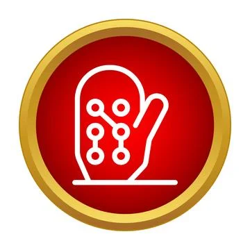 Virtual reality haptic glove feedback icon concept Stock Illustration