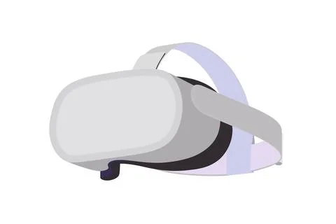 Virtual Reality Headset  3D VR For Meta Quest 2 Advanced vector illustration Stock Illustration