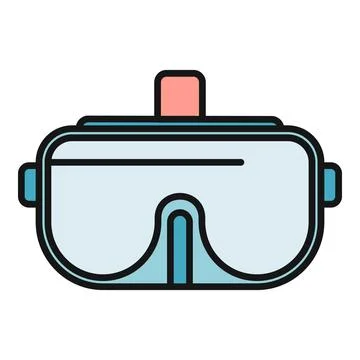 Virtual reality headset accessing digital metaverse experiences Stock Illustration