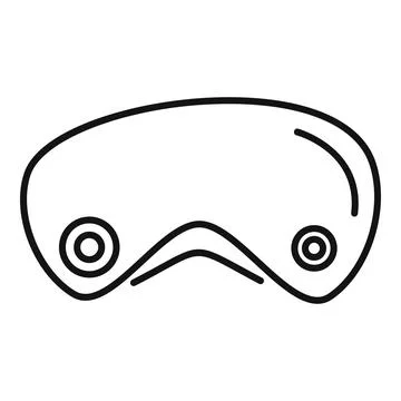 Virtual reality headset accessing metaverse technology icon Ilustración de archivo