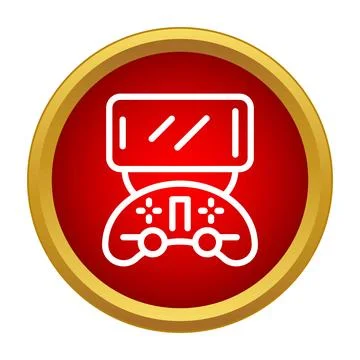 Virtual reality headset and game controller icon Stock Illustration