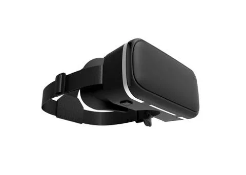 Virtual reality headset black Stock Photos