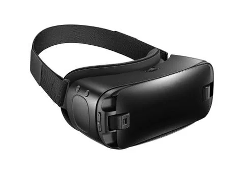 Virtual reality headset black vr Stock Photos
