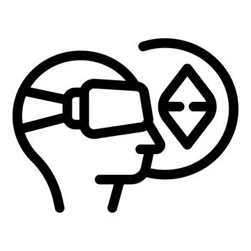 Virtual reality headset concept icon Stockillustratie