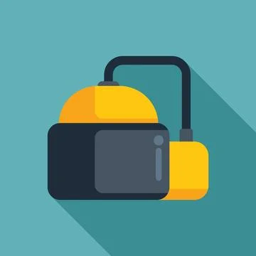 Virtual reality headset connecting to computer system icon Stock-Illustration