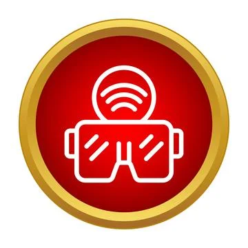 Virtual reality headset connecting to wireless network Stockillustratie