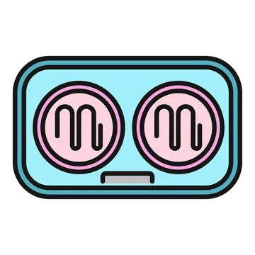Virtual reality headset device icon exploring augmented metaverse Illustrazione stock