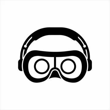 Virtual reality headset device icon full details prompt 8K ultra quality rati Stock Illustration