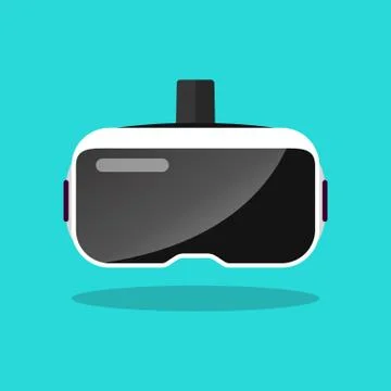 Virtual reality headset in flat style Stock Illustration