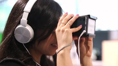 Virtual Reality headset Stock Footage 56370489
