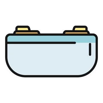 Virtual reality headset future gaming technology device icon Stock-Illustration